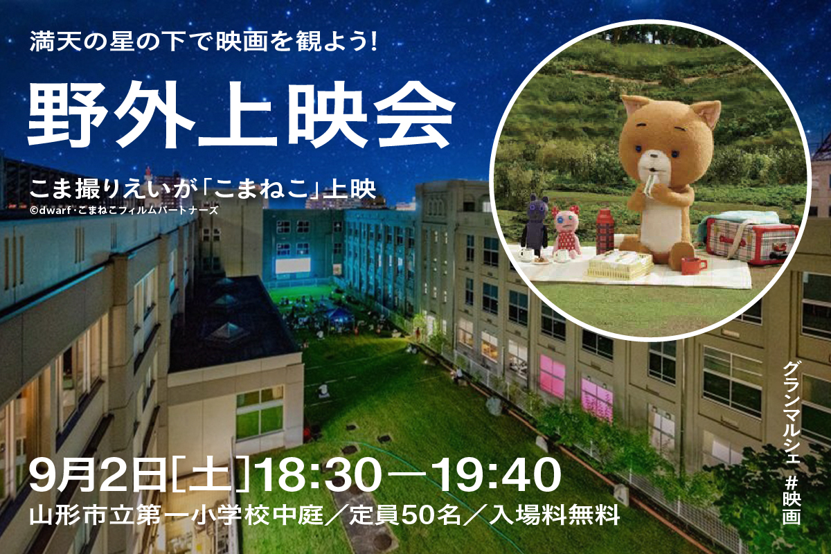 満天の星の下で映画を観よう！ 野外上映会 こま撮りえいが「こまねこ」